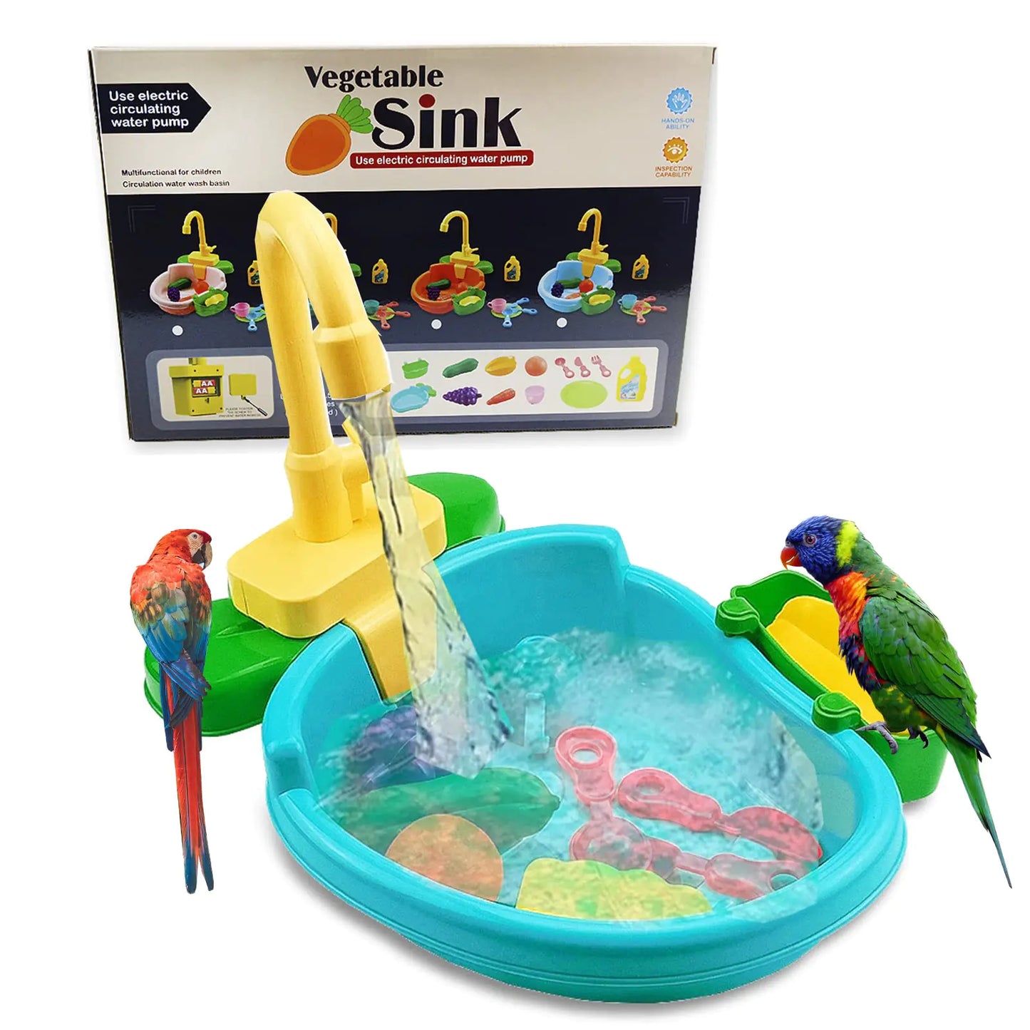 Automatic Parrot Bird Shower Bathtub Pool
