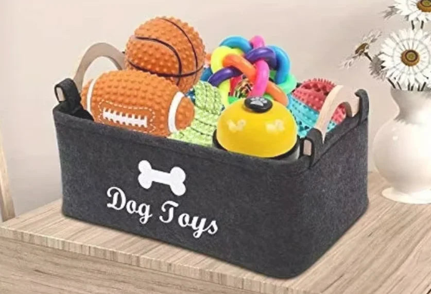 Felt Pet Toy Storage Basket Box