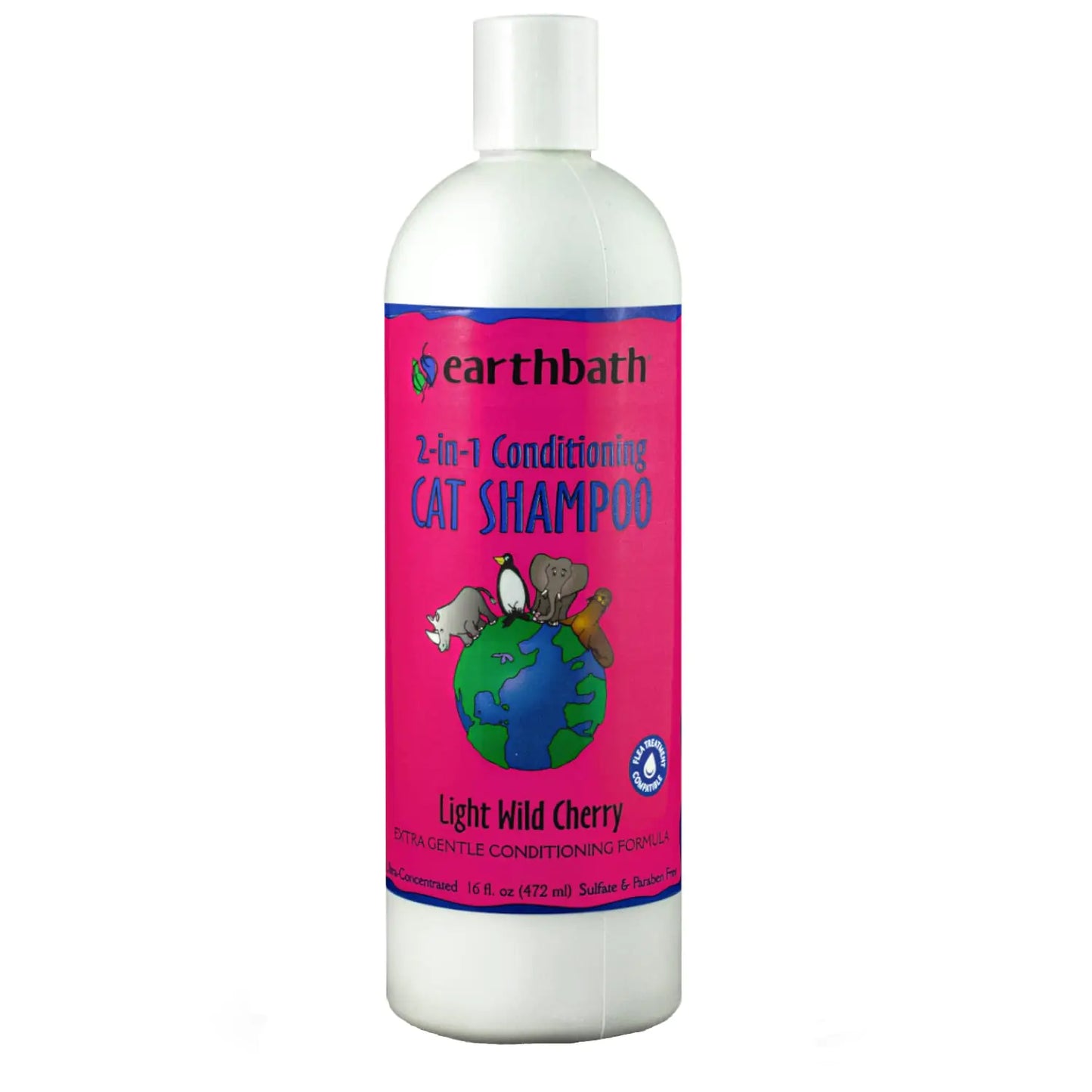 Earthbath Wild Cherry 2-in-1 Cat Conditioning Shampoo